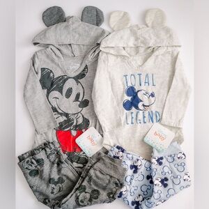 Disney Baby Mickey Mouse 2-Piece Outfit Hoodie & Pants Set 6-9M NWT